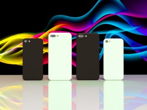 iphones 7 and 7plus with cases 3Dモデル
