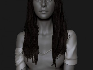 girl long hair 3D Model