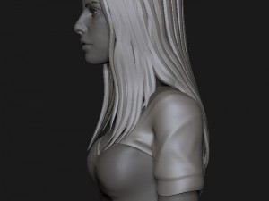 girl long hair 3D Model