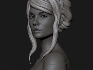 portrait of a cute girl 3D Model