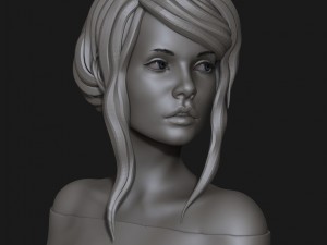 portrait of a cute girl Modèle 3D