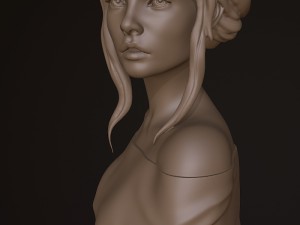 portrait of a cute girl Modèle 3D