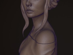 portrait of a cute girl Modèle 3D