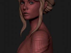 portrait of a cute girl Modèle 3D
