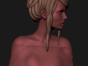 portrait of a cute girl Modèle 3D