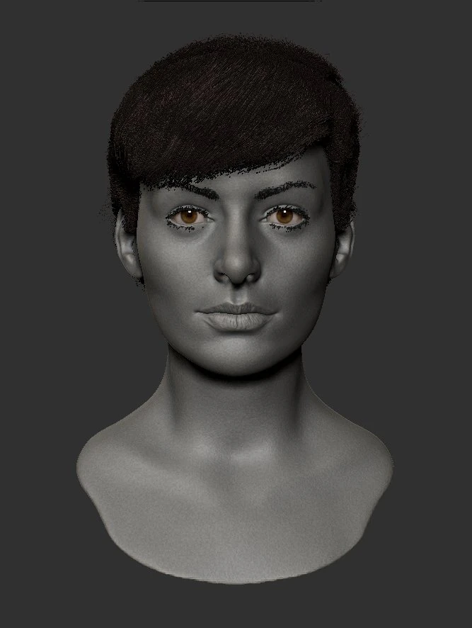 portrait of a girl with short hair 3D Model .c4d .max .obj .3ds .fbx .stl .blend 
