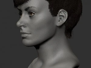 portrait of a girl with short hair 3D Model