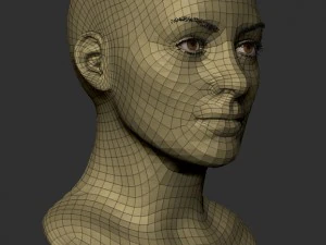portrait of a girl with short hair 3D Model