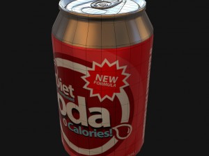 diet soda can 3D Model