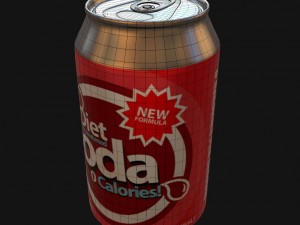 diet soda can Modelo 3D