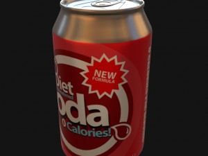 diet soda can Modelo 3D