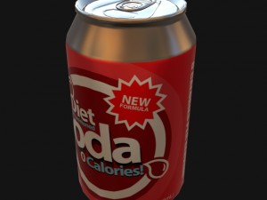 diet soda can Modelo 3D