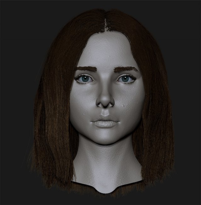 cute girl with blond hair 3D-Modell .c4d .max .obj .3ds .fbx .stl .blend 