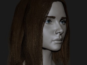 cute girl with blond hair 3D-Modell
