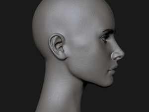 cute girl with blond hair 3D-Modell