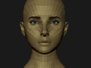 cute girl with blond hair 3D-Modell