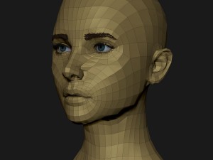 cute girl with blond hair 3D-Modell