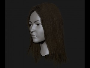 realistic head cute asian girl Modelo 3D