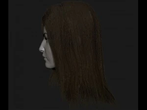 realistic head cute asian girl 3D Model