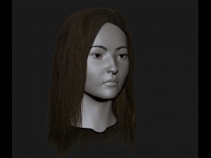 realistic head cute asian girl Modelo 3D