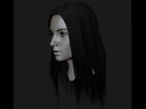 realistic head cute girl 3D Model
