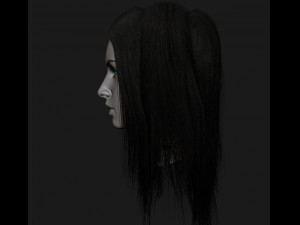 realistic head cute girl 3D Model