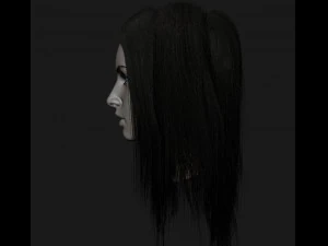 cabeza realista linda chica Modelo 3D