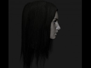 realistic head cute girl 3D Model