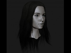 realistic head cute girl 3D Model