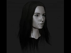 cabeza realista linda chica Modelo 3D