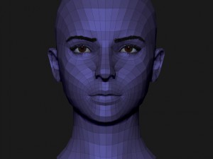 realistic head cute brunettes girls Model 3D