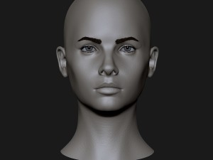 realistic head cute blonde girl 1 3D मॉडल