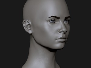 realistic head cute blonde girl 1 3D मॉडल