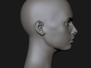 realistic head cute blonde girl 1 3D मॉडल