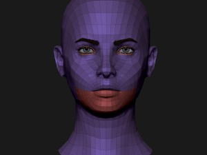 realistic head cute blonde girl 1 3D मॉडल