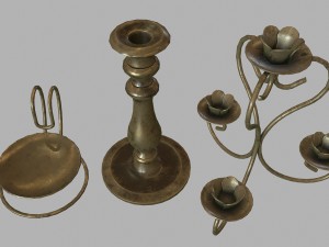 candle holder set Modèle 3D