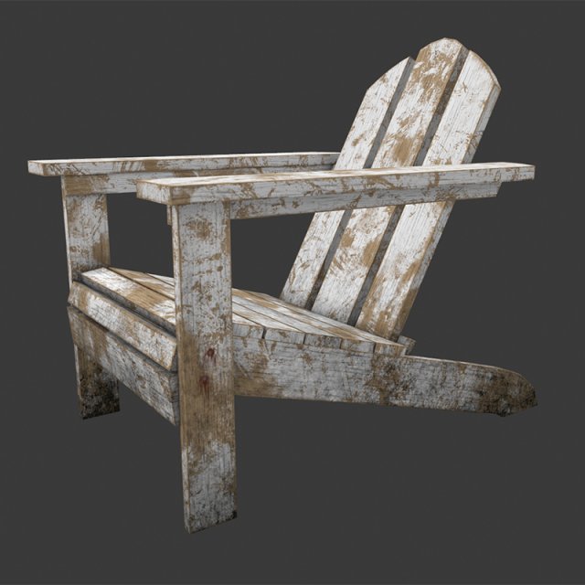 old chair for garden 3Dモデル .c4d .max .obj .3ds .fbx .stl .blend 
