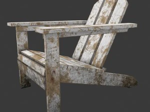 старый стул для сада 3D Модель