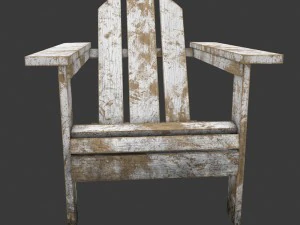 old chair for garden 3D Model