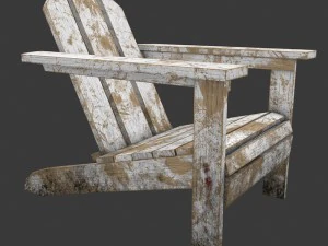 old chair for garden 3D Model