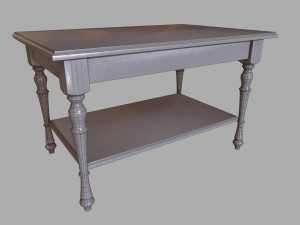 table wooden Model 3D