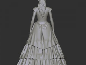 girl belle in yellow dress Model Cetak 3D