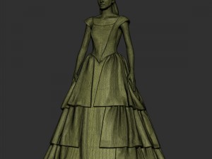 girl belle in yellow dress Model Cetak 3D