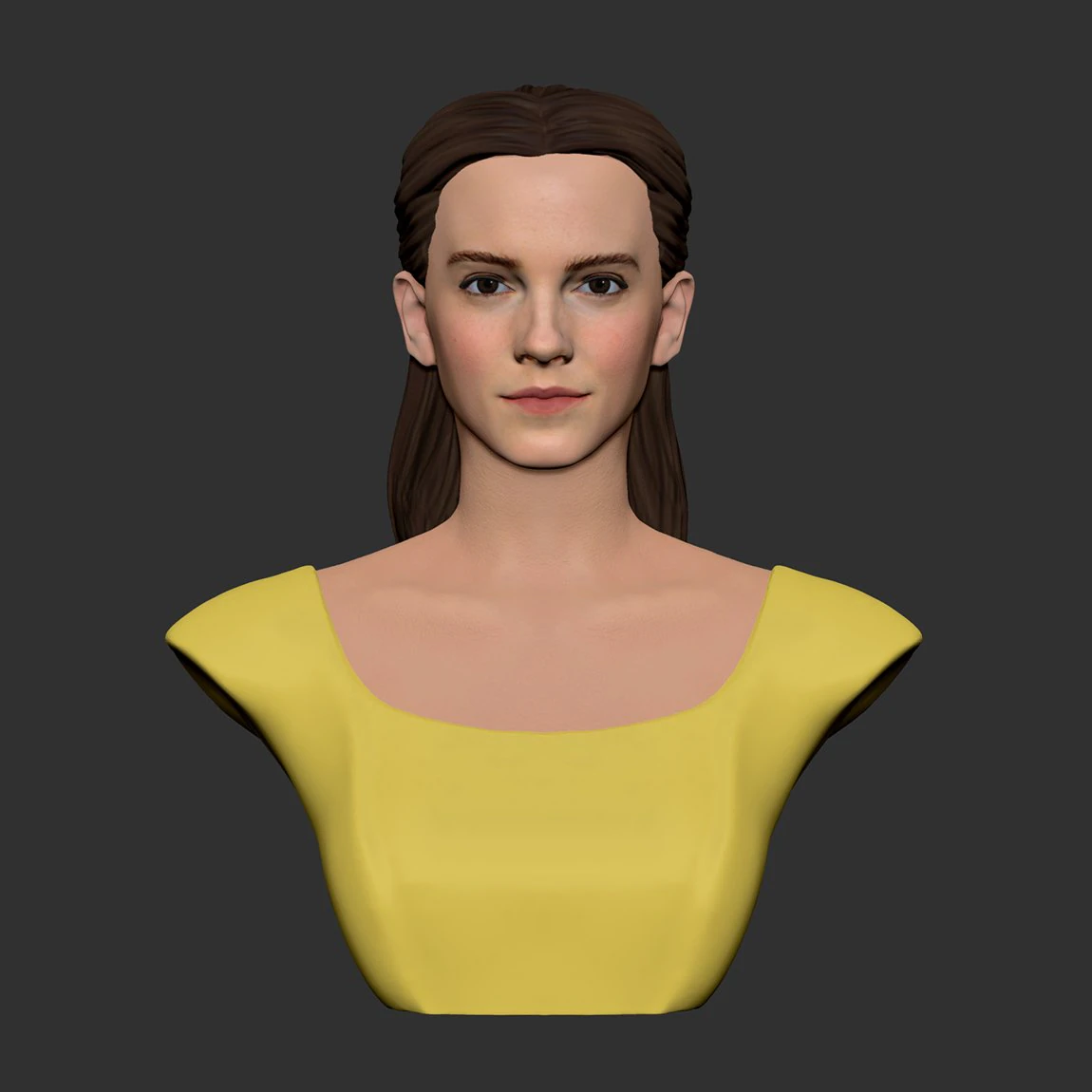 girl belle bust 3D Model .c4d .max .obj .3ds .fbx .stl .blend 