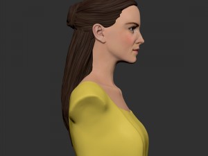 girl belle bust 3D Модель