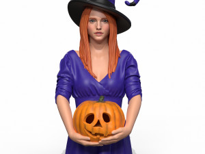 halloween girl 3D Model