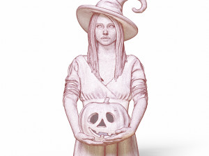 halloween girl 3D Model