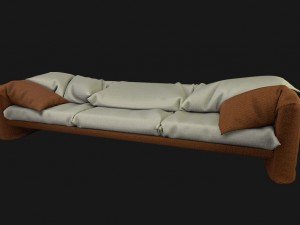 sofa with pillows 3D Модель