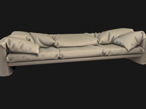 sofa with pillows 3D Модель