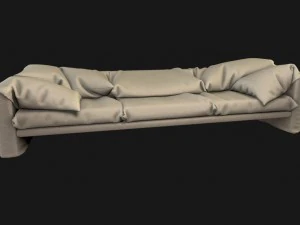 sofa with pillows 3D Model